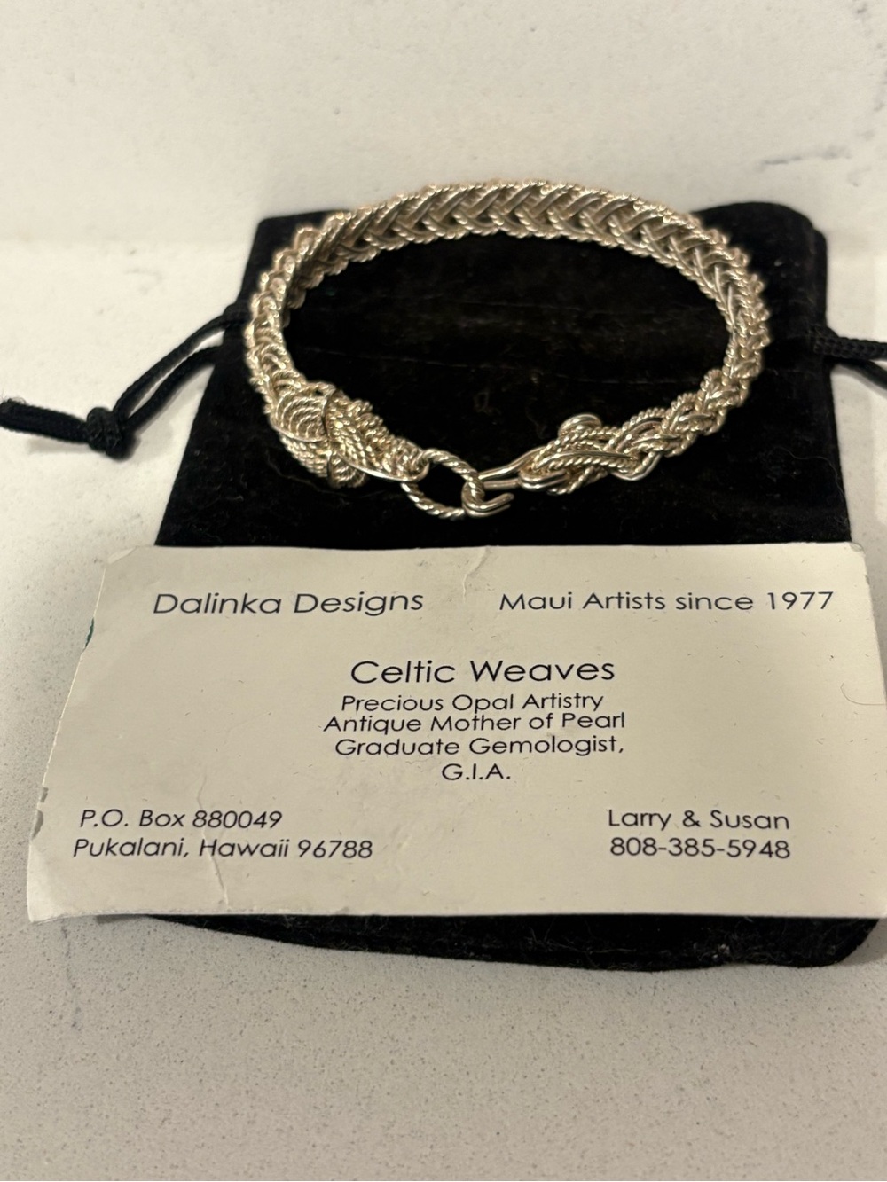 Celtic Weaves Silver Braided tapestry Bracelet